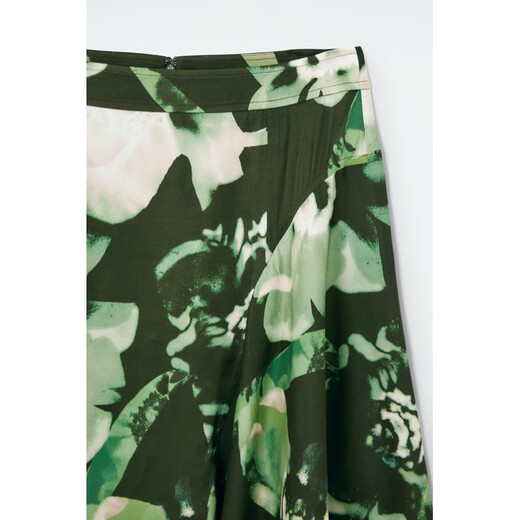 COS Women's Green Viscose Skirt 1222360002 32