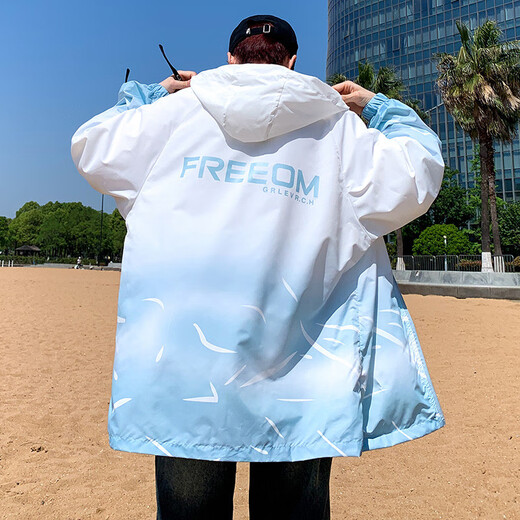 奥计高中生衣服男冰丝男生初中生夏季2025新款外套青少年大童透气潮 6626灰色(单件外套) 品质升级 L 90-110斤左右
