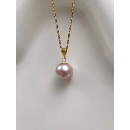 DL 1998 Fat Donglai same style 18k gold pearl pendant New fan benefits 18K gold Aurora freshwater coreless/core single K gold is easy to deform, cannot be returned or exchanged for personal reasons 8-9mm