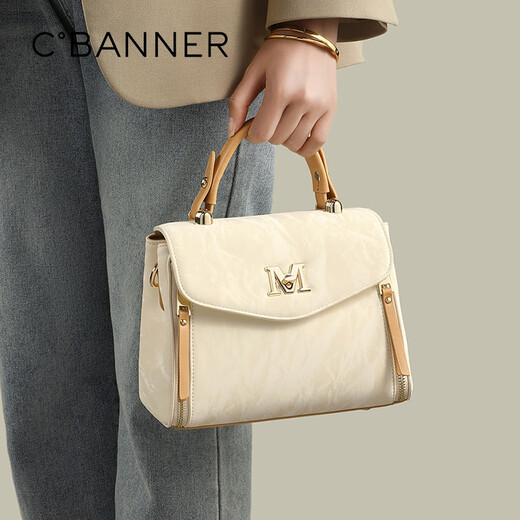 
Qianbaidu CBANNER cowhide bag women's bag crossbody bag one shoulder hand fashion luxury birthday gift high-end feeling for girlfriend and wife