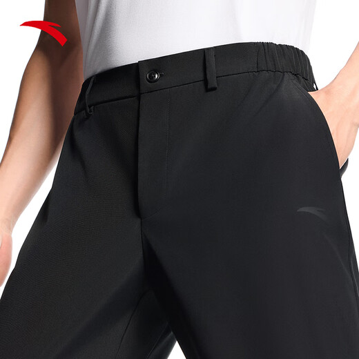 
Anta (ANTA) Elite Business Sports Pants | Anti-Wrinkle Pants Men's Sun Protection Autumn Sports Pants Straight-Picked Casual Pants [Water-Repellent Pants] Basic Black 7509-4 L (Men 175)