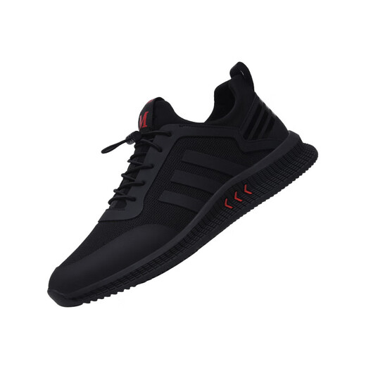 ROOBEN luxury high-end brand men's shoes new sports shoes trendy mesh breathable men's casual shoes work shoes men black 9851 (spot quick delivery) 39