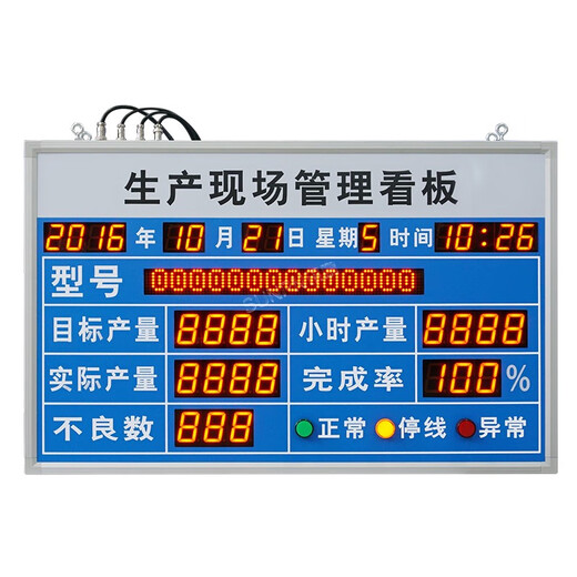 La gestion de la production de la production d'atelier de l'atelier de l'usine XunyingxunPeng LED Electronic Kanban Production Progress Monitoring Plc Worker 800 * 600 * 70 mm Single-17087 Indoor