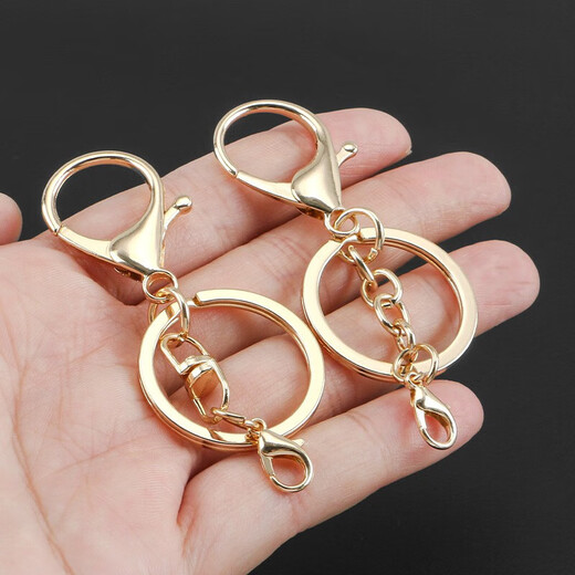 Hanging plated alloy lobster buckle key ring 8-shaped buckle chain four-piece key chain diy jewelry accessories key pendant silver 8+ dragon