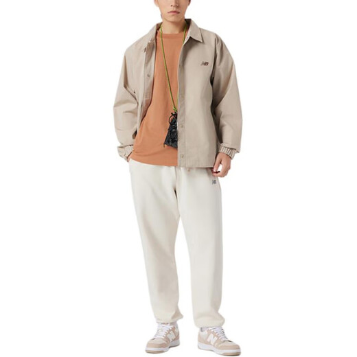 Neue Balance Feste Farbverlust -Sport -Casual -Jacke für Männer und Frauen Khaki Khaki s