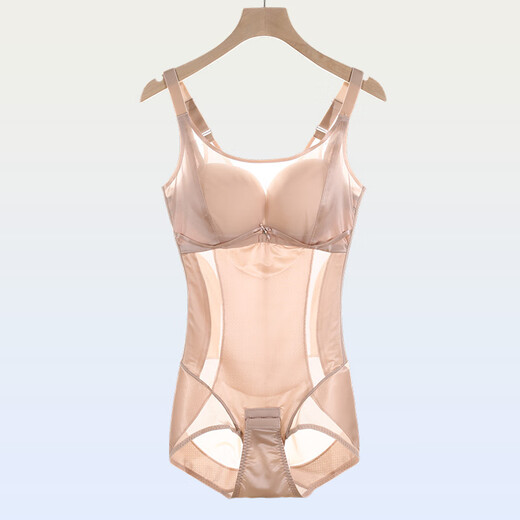 Minagawa Prenda moldeadora de cuerpo ultrafina Primavera y verano Corsé fino con control de barriga Sujetador sin moldeador de barriga Corsé de una pieza Color de piel XL (Peso recomendado 115-125 Jin Jin es igual a 0,5 kg)