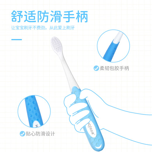 Hao Chi Jian children's soft-bristled toothbrush 3-12 years old 8-piece combination set bristles upgraded teething period silicone grip