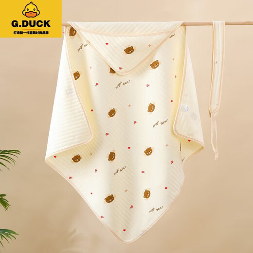 G.DUCKKIDSGDUCKKIDS baby quilt spring and autumn pure cotton newborn bag single newborn baby quilt quilt quilt warm swaddle warm beige lace angel bear