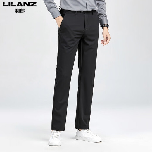 Lilang Mulberry Silkworm / Silk Casual Pantals Men's Thin Style 2025 Summer Business Elastic Anti-Wrinkes Straight Fir-Free-Free Grey H9896 29