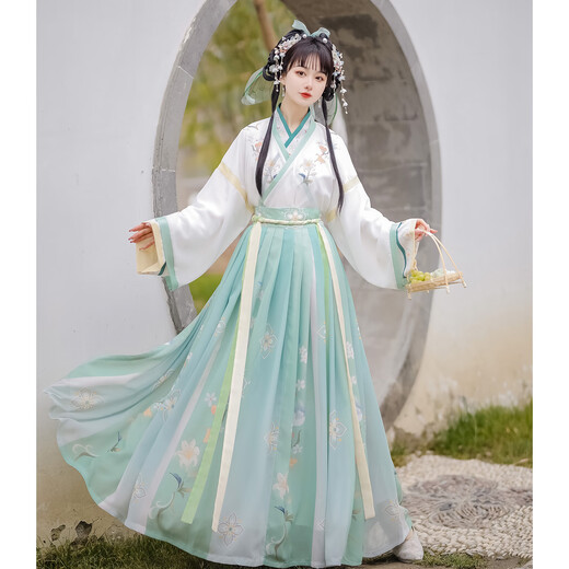 Biaoge Hanfu китайский стиль женский костюм 2025 Новый стиль национальный стиль награды [четыре сезона и весна] Костюмы Вей и Джин, внутренняя одежда + внешняя одежда + юбка, одинаковый размер
