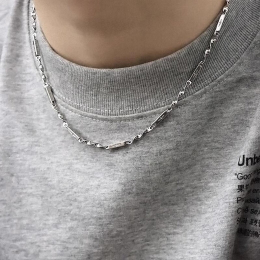 MZMZ Platinum Möbius Necklace PT950 Platinum Men's Versatile Melon Seed Chain Double Eleven Birthday Gift for Boyfriend Light Luxury Fashion Möbius Necklace-55cm