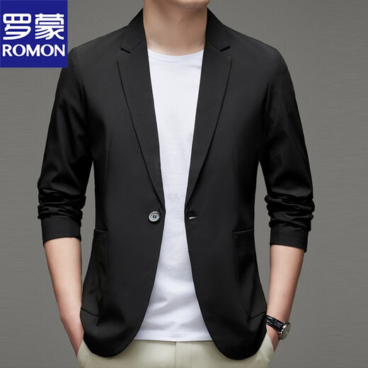Romon Light Luxury Ice Silk Casual Suit Men's Summer Thin 2025 New Business Men's Single Suit Jacket Sun Protection 829 Gray L 175