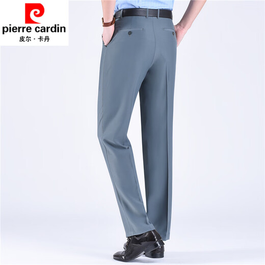 Pierre Cardin Summer le pantalon masculin d'âge moyen Mulberry Silk Silk High Wistr Casual Loose Pantal