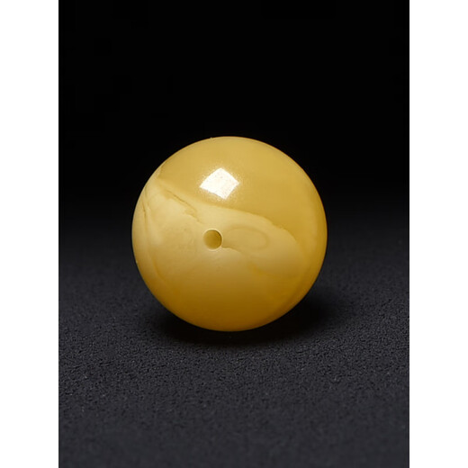 DL 1998胖东来同款天|然蜜蜡散珠琥珀子单颗圆珠单珠猴头金刚星月菩提子 13.6mm【编号1396】 附证书