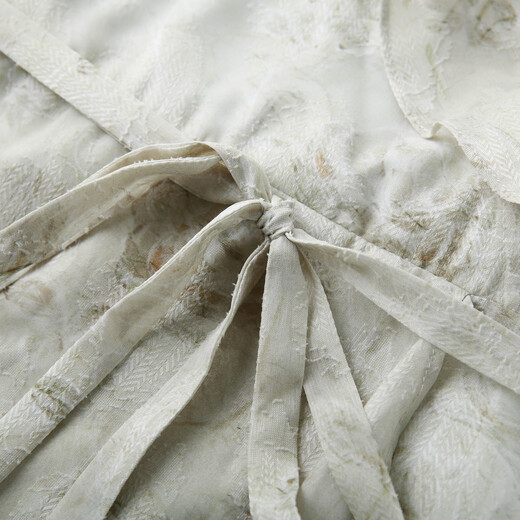 纤莉秀【温柔印花荷叶边V领浅绿色连衣裙】大码女装胖mm夏装新款1349 浅绿色 4XL