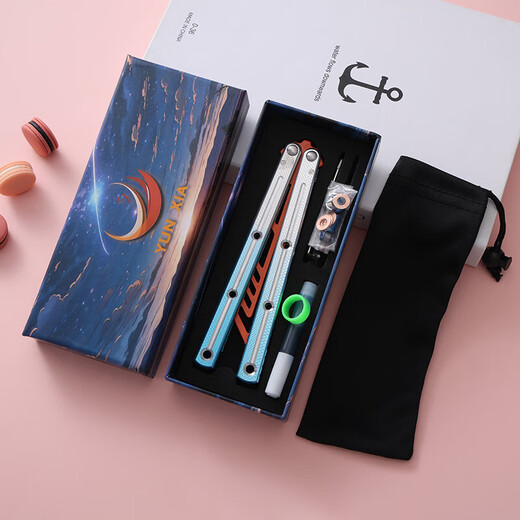 Borderless Skylark V4 Tuning Fork Hand-Swinging Training Knife with Integrated Aluminum Handle Ceramic Coating Static Model Toy Canary 1 including a full set of accessories