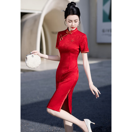 El examen de ingreso de la universidad en el Cheongsam en el Colegio será un buen comienzo en el verano, la nueva persona de estilo chino en el examen de ingreso de la escuela intermedia ganará el vestido corto de flores graves 679
