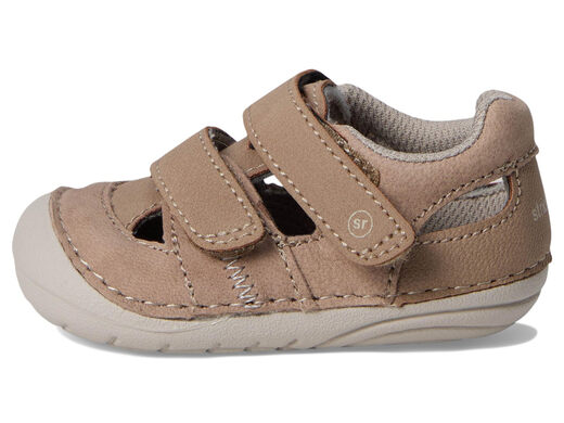 Stride Rite Baby Sandals Memory Foam Insole Velcro Soft Soled Toddler Shoes Universal for Boys and Girls Taupe 5 Baby