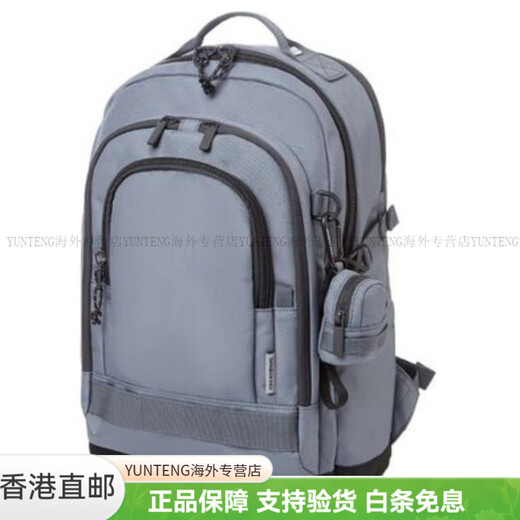 Samsonite Clynee 20L Briefschild Etikett Stoff Rucksack Großer Männerstil Dunkelgrau Fashion Pendler Basic -Paket (Tasche)