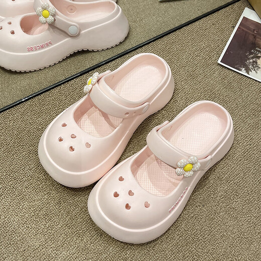 Heacooa girls zwei tragen Hausschuhe 2025 Neue Sommer Kindergefühlsloch Medium Big Children Girl Light Beach Schuhe Beibai 40