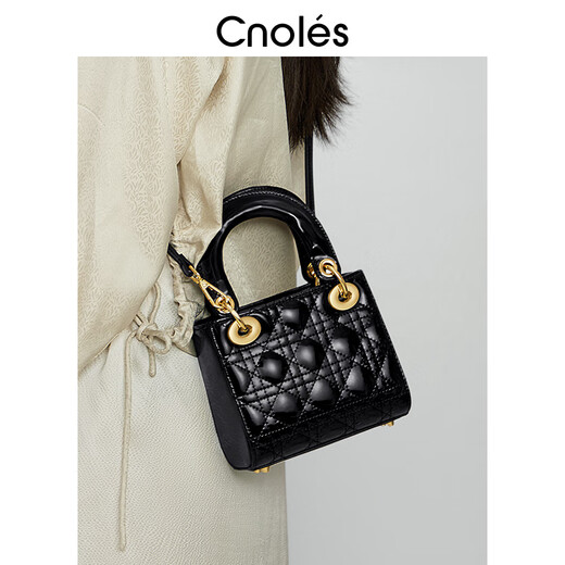 CNOLES [New Product] Bag New niche light luxury diamond bag Women's handbag Diao Bao Xiaoxiang style crossbody bag Diao Bei Heihuo
