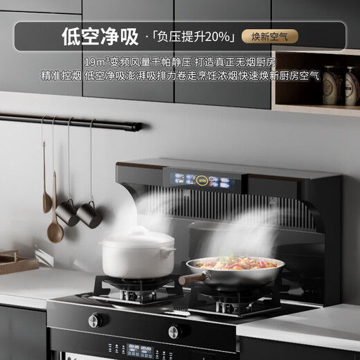 欧派集成灶一体式家用变频大吸力油烟分离集成灶一体灶油烟机环保灶一级能效 【流云系列】826SZXK上烤下蒸 天然气