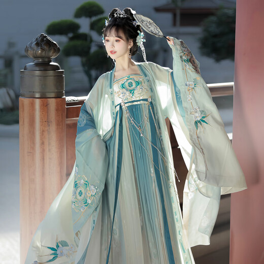 飚阁汉服中国风女装套装2025年新款国风大赏【倾城】唐制诃子裙 大袖衫+诃子裙+披帛 均码 （80-140斤）
