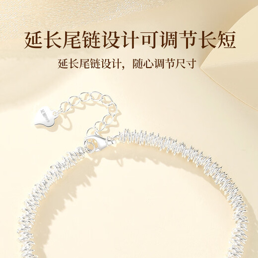 Shengya Compass 999 Pulsera de plata esterlina para mujeres Nuevo estilo chino Pulsra de tiras de plata rotas para el regalo de cumpleaños de la novia