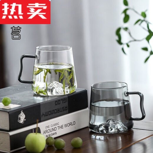 Count Qiabei日本进口品质观山玻璃绿茶杯喝茶茶杯泡茶杯家用茶水杯个人档精致 9195登山杯 450ml 400mL(不含)-600mL(含)