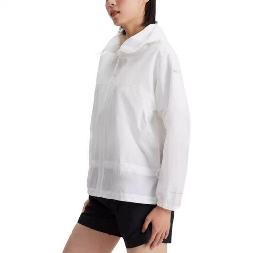 哥伦比亚（Columbia）纯色拉链舒适休闲透气防水防晒服女款白色 白色 S