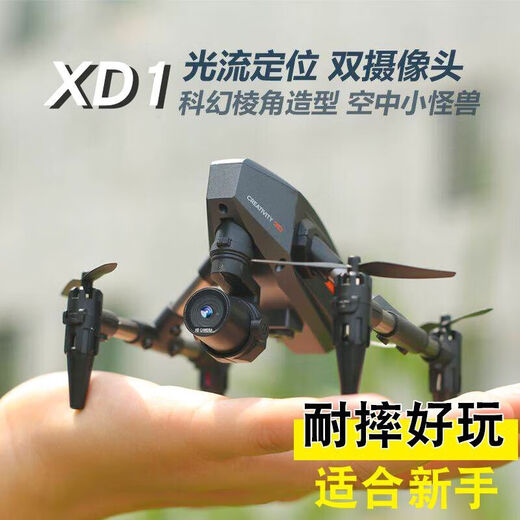 Mini-Drohne-Luftfotografie Hochdefinition Kinder XD1 Falten Sie Doppelkamera Flugzeug Grundschule Kamera Fernbedienung Flugzeug XD1 Optical Flow Hover Dual Camera [4K Aerial Photography Version + Legierung] [Drei Elektrik | Video -Tutorial] Zubehör + tragbare Tasche