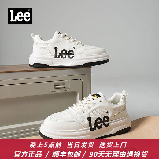 Lee men's shoes new casual shoes trendy fashion men's low-top shoes summer breathable and climax brand comfortable shoes for men white 41 [Large/Please take a small size]