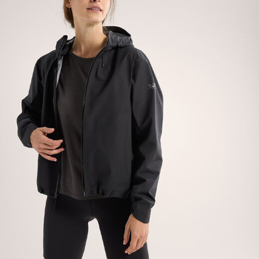 始祖鸟（ARC'TERYX）GORETEXCoellelogo刺绣防水防风透气软壳休闲连帽夹克外套女款 黑色/Black S