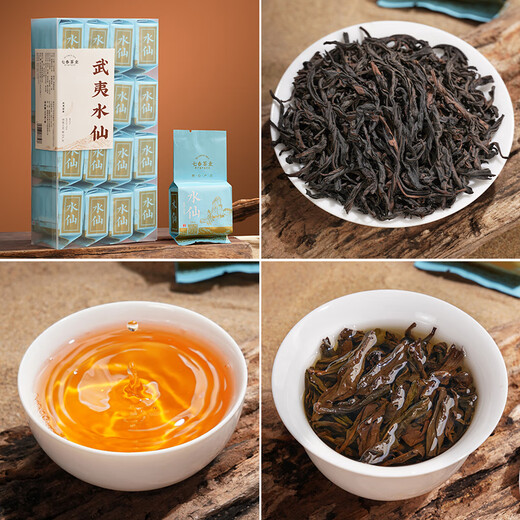 七春 茶叶武夷山岩茶乌龙茶大红袍肉桂四大岩茶浓香型乌龙茶组合500g