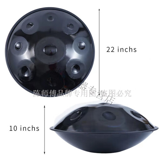 
Handpan Handpan Handpan Drum 10 tones 9 tones Hand-made thumping grade hollow nitriding hardening process steel tongue drum flying saucer percussion instrument silver 9 tones