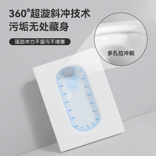 
Gongfan splash-proof squat toilet set household with water tank squat toilet squat toilet toilet odorproof with water storage bend bathroom G01 with bend rear row squat + 831 tissue box water tank