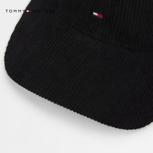 Tommy Hilfiger25 Nuevo otoño e invierno Cororado para hombres RETRO RETRO Capas de béisbol de béisbol bordado Simple Baseball 13583 Black BDS One Size (circunferencia de la cabeza 55-61 cm)
