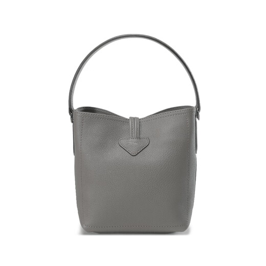 Longchamp Roseau Essential17 Botón de bambú Botón de vaca Bolsa Bolsa de un solo hombro Mini paquete básico de gris para mujeres (bolsa + bolsa de polvo)