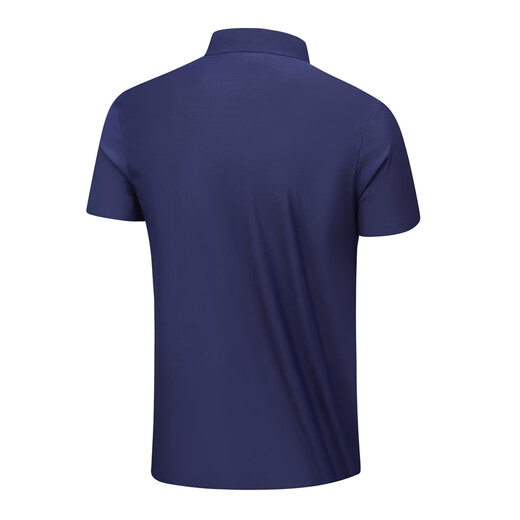
Kaileshi Mint Men's Short Sleeve POLO Shirt Summer Moisturizing Quick Dry Ice Silk Thin Outdoor Leisure Sports T-shirt 12358 Navy Blue 2XL (168-180cm/150-165Jin[Jin equals 0.5 kg])