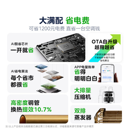 Midea air conditioner cool and energy-saving 2025 model, 1.5 horsepower, new level of energy efficiency, variable frequency heating and cooling, saving 25% energy, wall-mounted air conditioner with national subsidy KFR-35GW/N8KS1-1Q