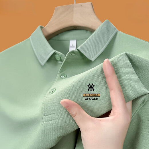 CZCM轻奢高档品牌短袖polo衫男士t恤宽松休闲有领商务上衣服夏季新款 Y1POLO衫-卡其 XL 135-150斤