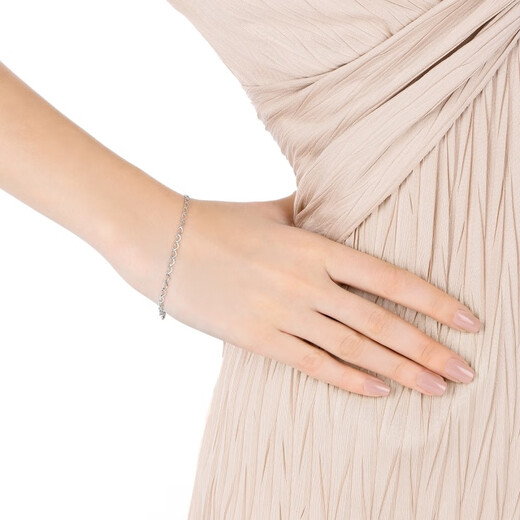 Chow Sang Sang (CHOW SANG SANG) platinum bracelet Pt950 love lace bracelet commuting versatile hand accessories 51810B 17 cm