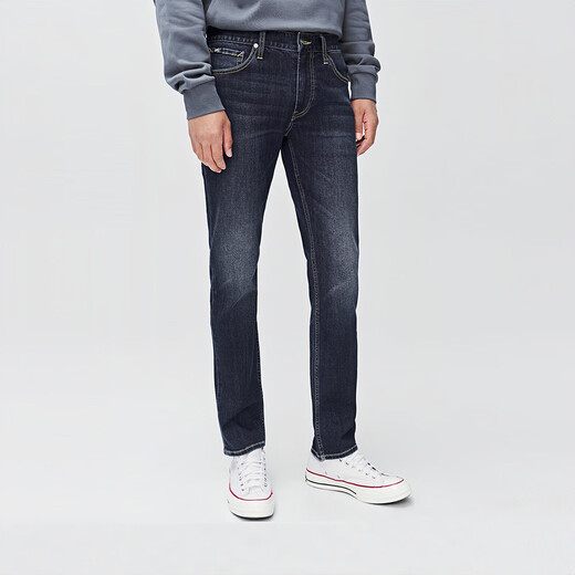 Lee25 principios de otoño nuevo 723 delgada Mid-wraist rectas de cinco bolos oscuro jeans oscuro azul 32
