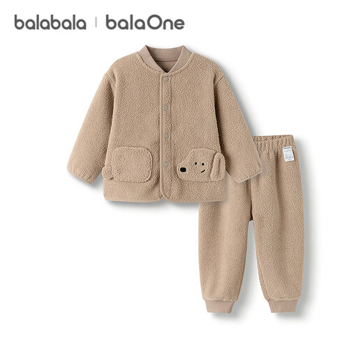 Bala Bala One Children's Home Clothing Set Boys and Girls 2025 Winter Half Velvet Warm 209425171206