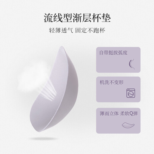 紫兰蒂无痕提拉女王杯大胸显小胸内衣防下垂收副乳文胸罩薄款女 气质肤 2XL