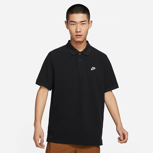 耐克(NIKE)男短袖T恤  POLO衫 纯棉 运动休闲简约 FN3895-010 黑XXL