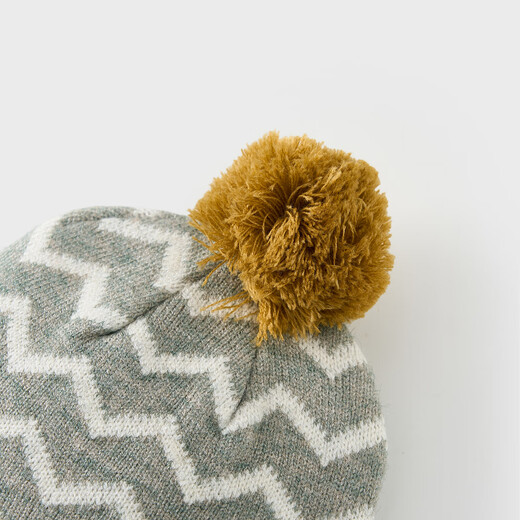 Tongtai (TONGTAI) baby hat autumn and winter 1-5 years old children's knitted hat for boys and girls to go out windproof hat ear protection hat yellow 50cm