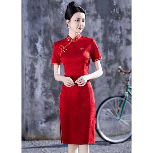El examen de ingreso de la universidad en el Cheongsam en el Colegio será un buen comienzo en el verano, la nueva persona de estilo chino en el examen de ingreso de la escuela intermedia ganará el vestido corto de flores graves 679