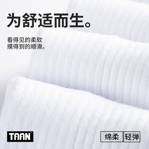 TAAN Taian Badminton Socks Thickened Towel Bottom Sweat-Absorbent Breathable Sports Socks Mid-Tube Women's Socks T178 Mixed Color 3 Pairs