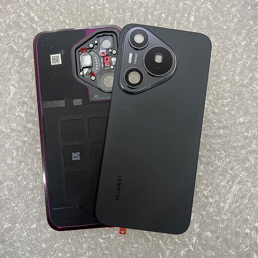 Suitable for Huawei Pura70 back cover original disassembly glass p70pro + battery cover mobile phone shell back panel rear screen Pura70 feather sand black back cover pure original disassembly 99 new